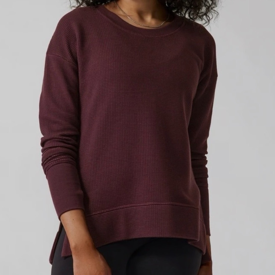 Athleta Coaster Luxe Waffle Sweatshirt
